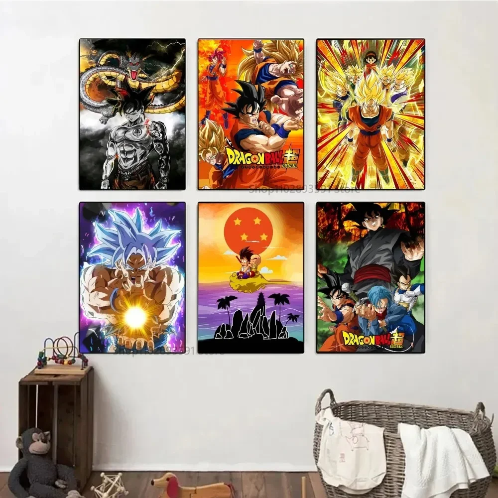 1pc Anime Dragon Ball Poster Poster Stickers Art Wall Murals Decor Game Room Decor Gifts Kawaii HD Painting Cat Cars