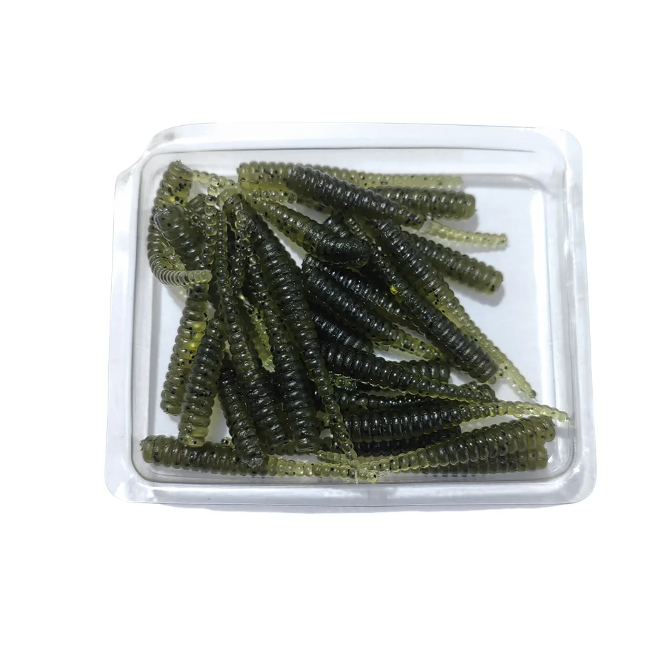 MUKUN Neuer Weichköder 30 Stück Silikonköder 35mm 0,3g Gerader Schwanz Pin Swimbait Wobblers Wurm Bass Karpfen Rockfishing Angelzubehör – Detail 9
