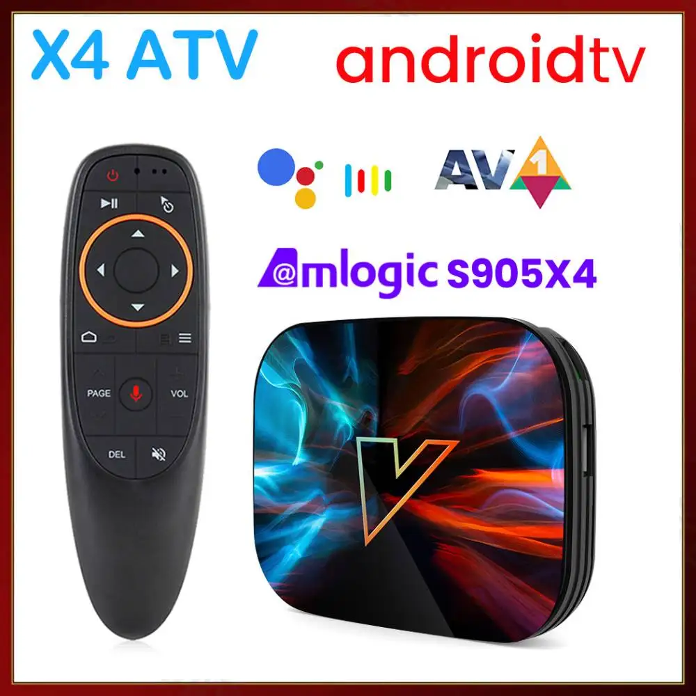 

VONTAR X4 ATV Amlogic S905X4 Android 11 Media Player androidtv 11.0 Smart TV Box Google Voice Input AV1 1000M Dual Wifi 4GB RAM