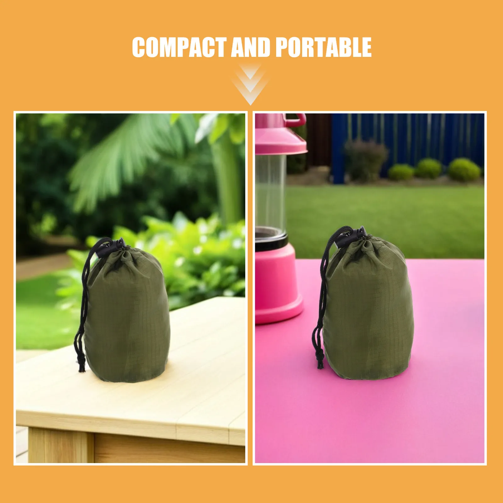 

4 Pcs Mesh Drawstring BagCord Lock Drawstring Pouch Field Kit Camp Kitchen Ditty Bag Camping Emergency Raincoat Storage pouch