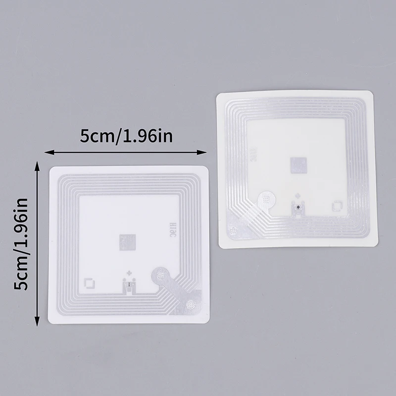 10ชิ้นสติกเกอร์แท็ก NFC 13.56MHz RFID NFC ป้ายกาว ICODE-SLIX สำหรับห้องสมุดหนังสือ