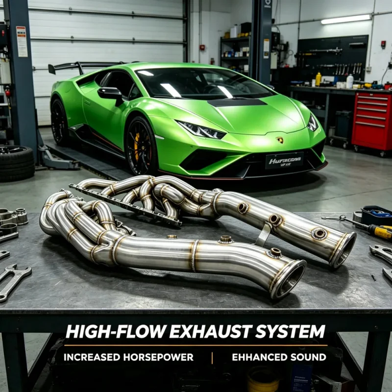 

Выпускной коллектор для Lamborghini Huracan EVO 5.2 2019-2024, нержавеющая сталь, улучшенная выхлопная система, даунпайп