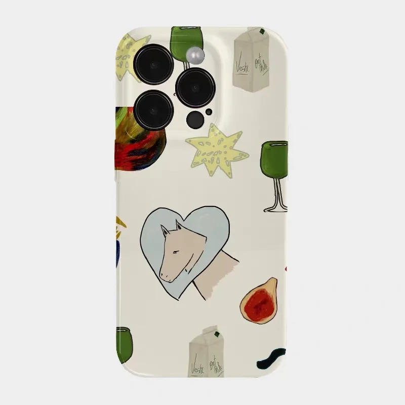 

Cartoon Horse Illustration Phone Case for IPHONE 17 Air 16E 15 PROMAX 14 Plus 13 12 MINI 11 PRO 16Plus XR XS Acrylic Phone Cover