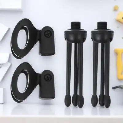 

2Pcs Universal Mic Holder Durable Plastic Construction for Reliable Long-Term Use in Home Studios and Offices Microphone Tripod