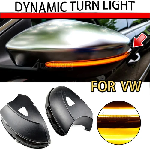 Para VW Passat B7 CC Scirocco MK3 Jetta MK6 EOS Beetle R LED intermitente dinámico luz indicadora de espejo lateral secuencial