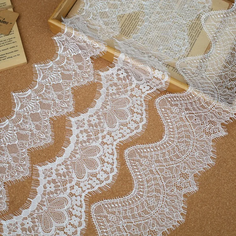 15 Meter = 5 Stück. Wellenrand-Wimpernspitzenborte, Kleidungsverzierung, Dekorationsmaterial, DIY-Hochzeitsschleier, Vorhangzubehör für Zuhause. – Detail 2