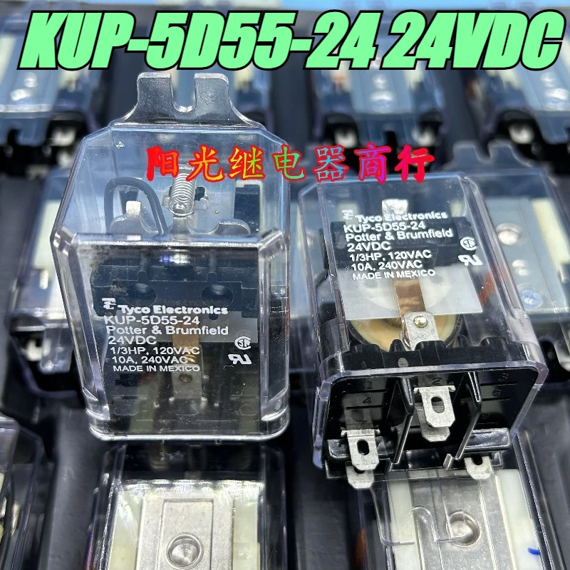

(Совершенно новое) 1 шт./лот, 100% оригинальное реле: KUP-5D55-24 24 В постоянного тока, 5 контактов, 24 В