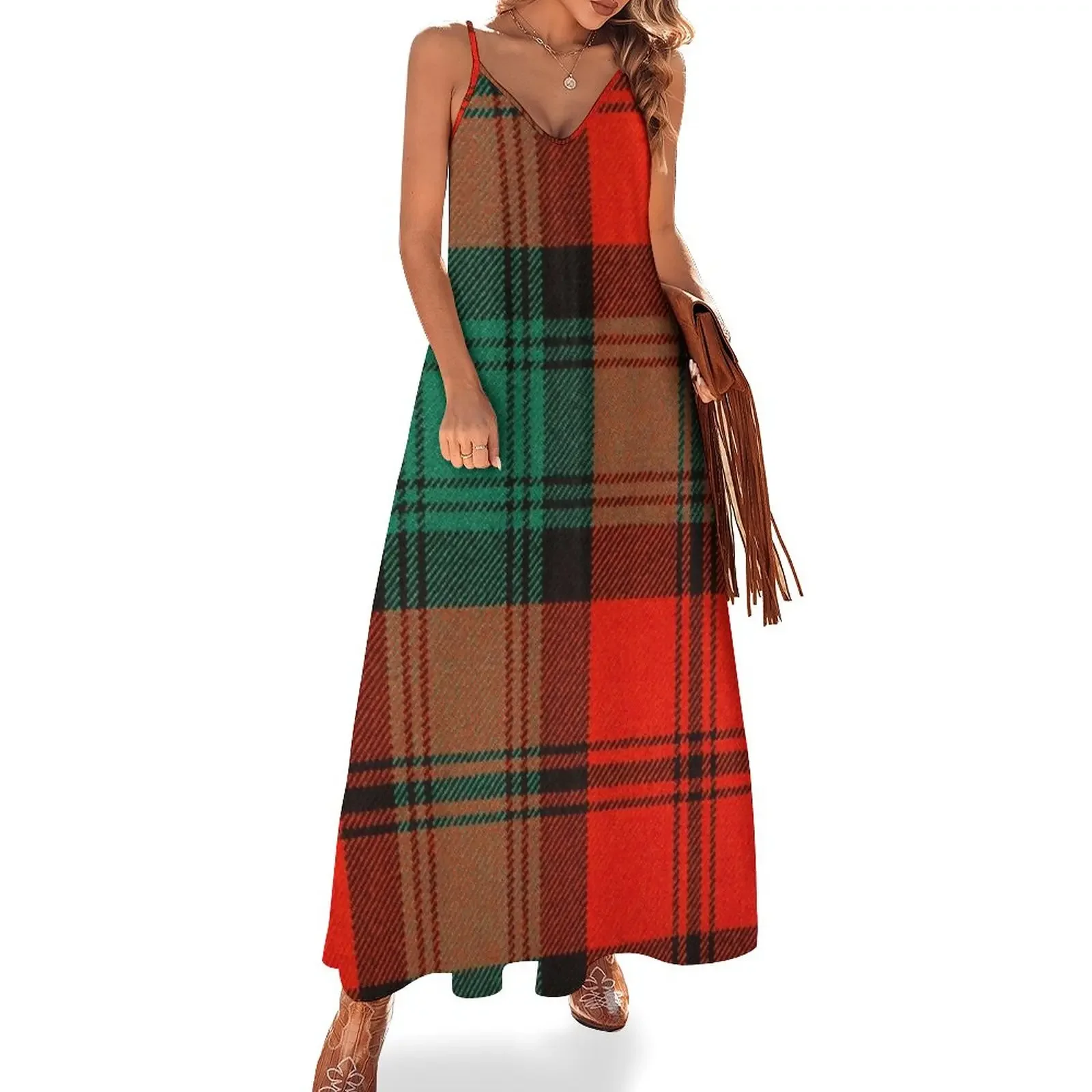 

Kerr Ancient Hw Tartan Sleeveless Dress women clothing 2025 new arrivals wedding dresses for parties evening dress woman