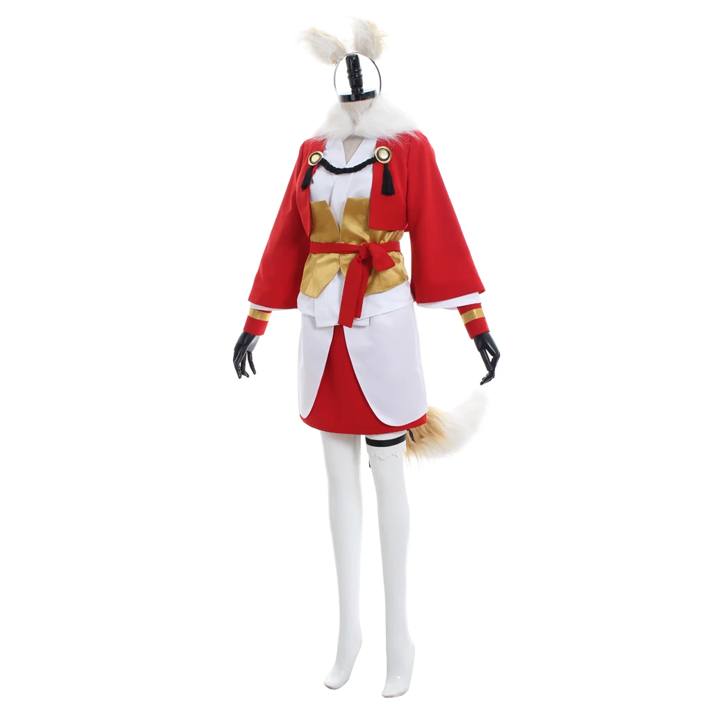 Game Fire Cosplay Emblem Selkie Kinu Costume Outfits With Tails Selkie Dress Suit Women Halloween Party Kimono Dress Outfit