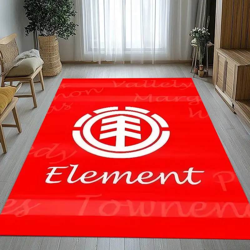 Fashion Boardsport Logo E-Element Skateboards Non-Slip Large Area Rug for Living Room,Bedroom Carpet Mat for Sofa,Home Decor