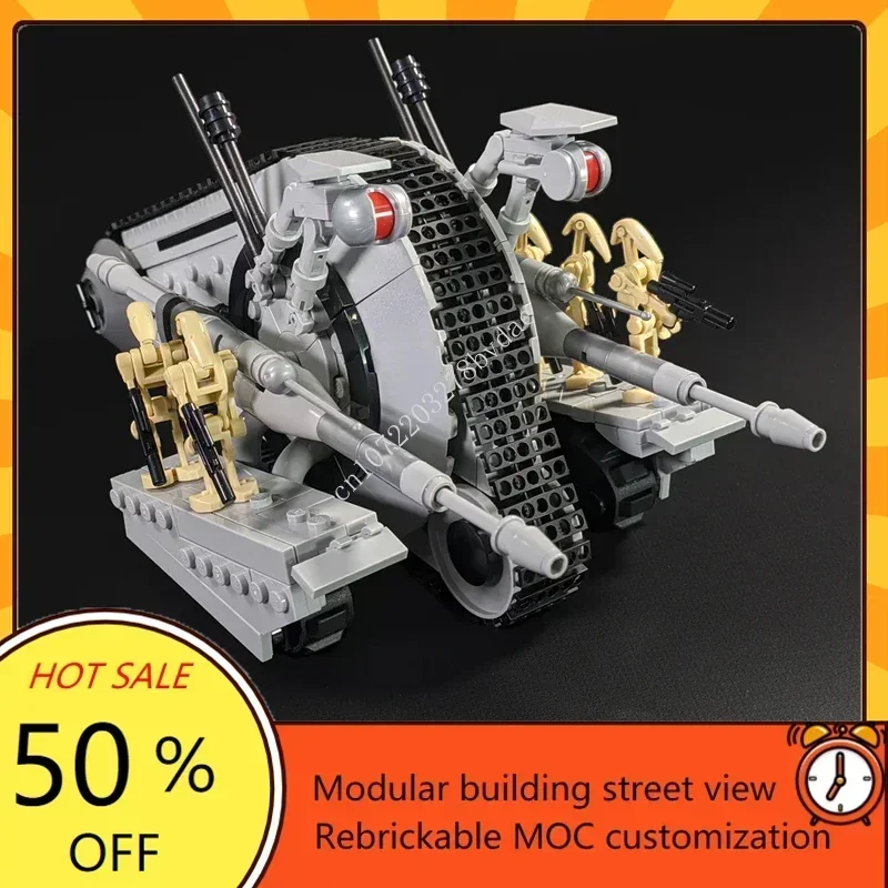 562PCS MOC Space Battle NR-N99 Tank Droid assault vehicle  Model Technology DIY Custom Puzzle Assembly Toys Kids Gifts