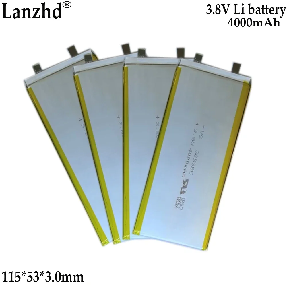 Baterai Li 3.85V Baru untuk Komputer Tablet Notebook Baterai Deteksi Lampu Sorot Perangkat Medis 3053B5 3053115   4000mAh