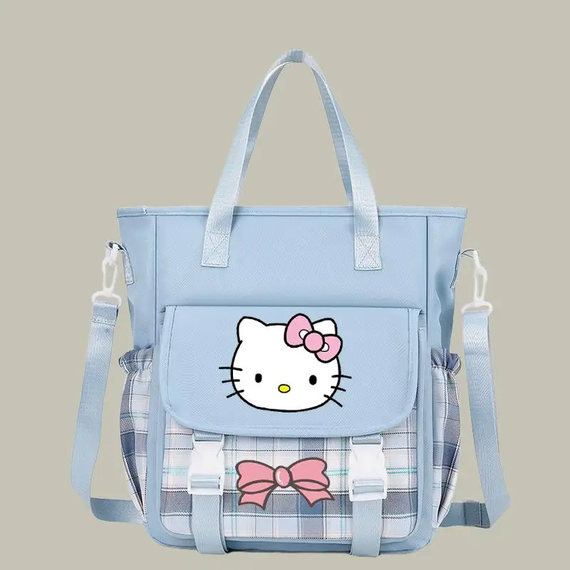 Hello Kitty Student Kawaii Anie Tutoring Bag Backpack Sanrio Cartoon New Fashion Lightweight Handheld Crossbody Bag Shoulder Bag