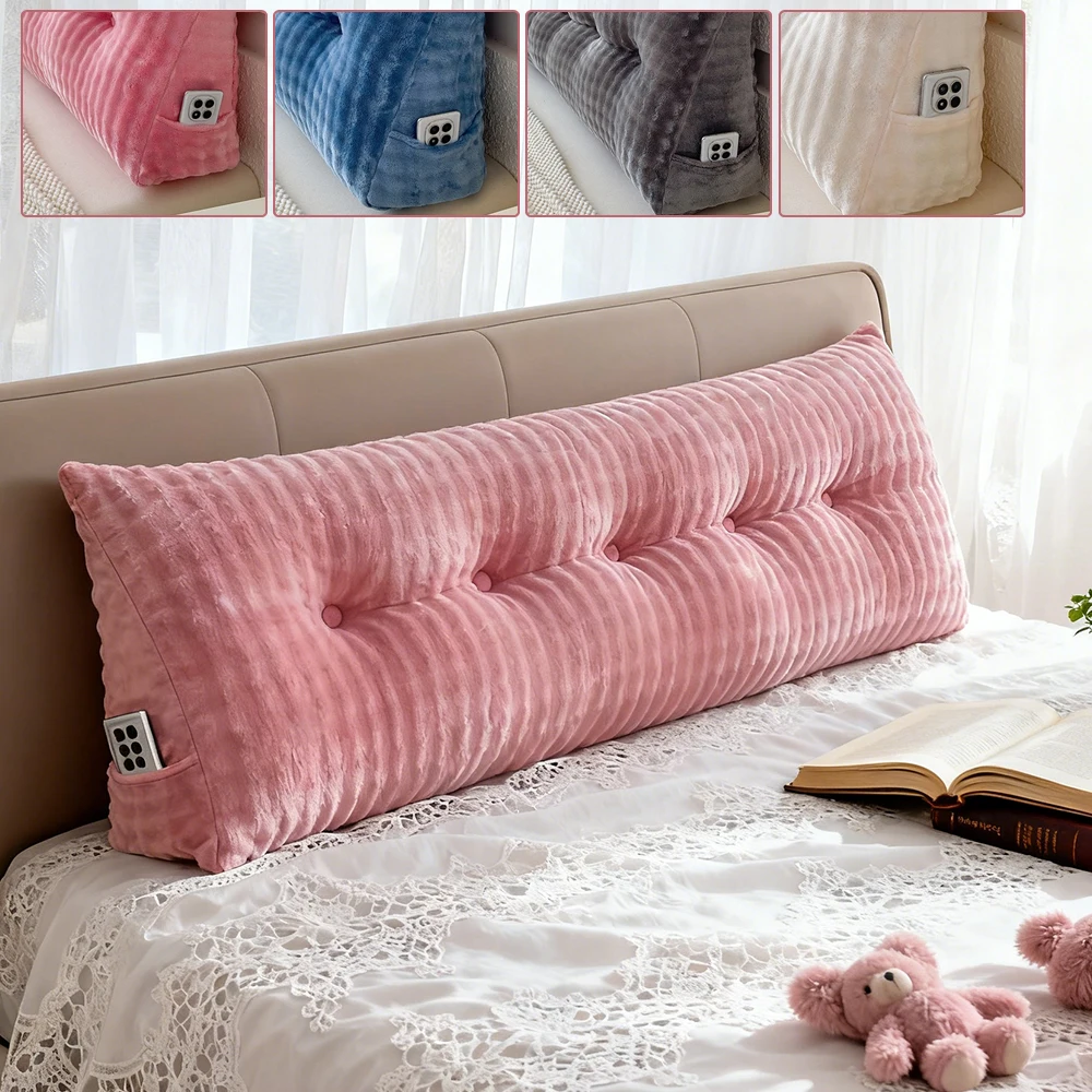 

Plush Comfortable Triangle Headboard Pillow,Suitable for Sofa,Bed,Tatami Leisure Reading, Bed Headboard Cushion,Bed Head Cushion