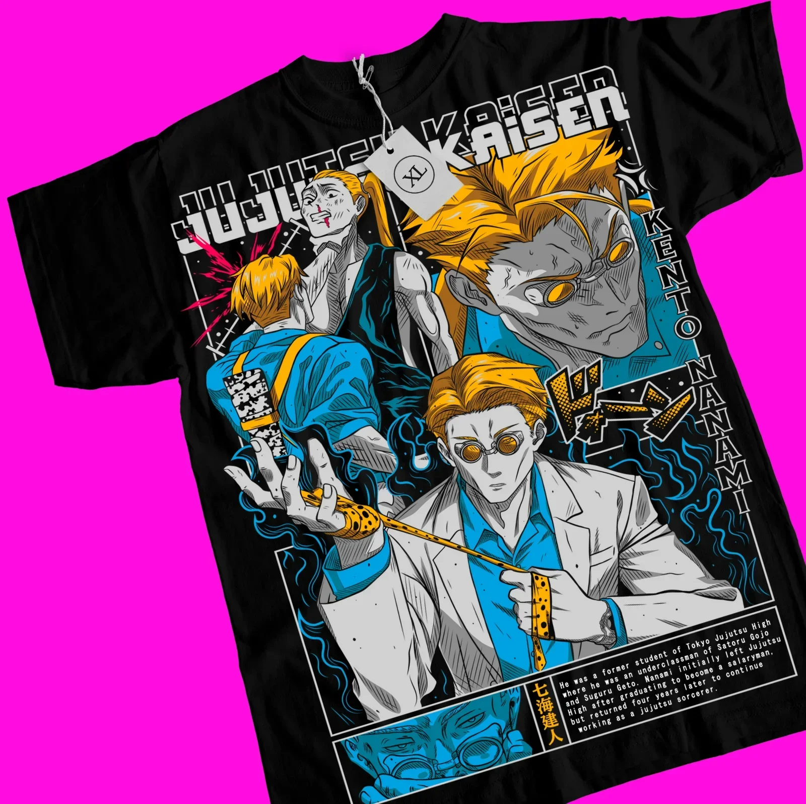 T-Shirt Nanami Kento Jujutsu Kaisen Anime JJK All Sizes Gojo Satoru Gift Shirt