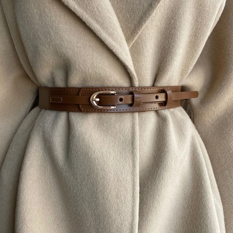 Metal Buckle Belt Women Luxury Corset Versatile Casual Belt Waist Closure Wrap Wide Belt with Shirt Skirt Coat Sweater Waistband