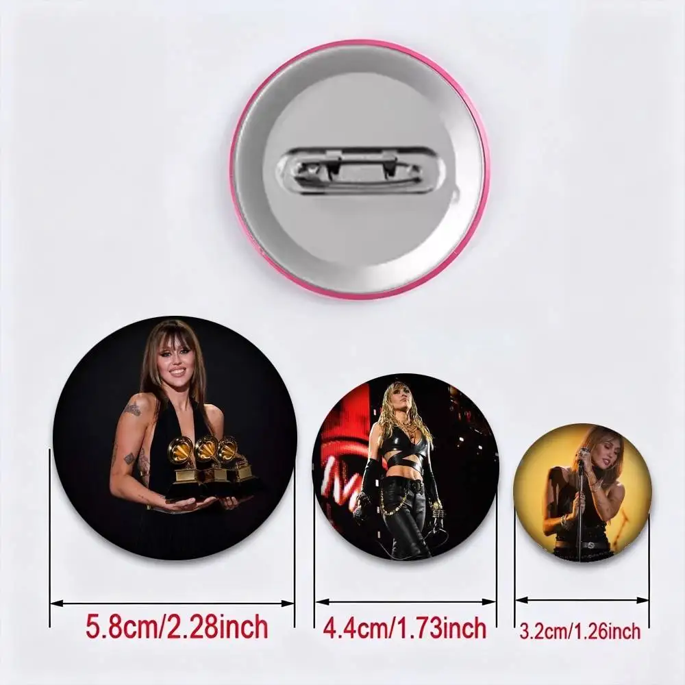 Rebellious M-Miley Cyrus 25mm 32mm 44mm 58mm 75mm Brooches Badges Pins for Accessories Gift