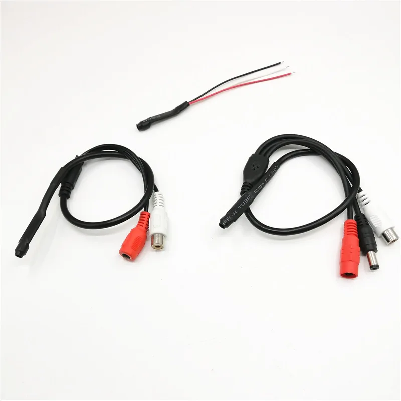 Cable de alimentación RCA para cámara Cctv, Mini micrófono, Monitor de sonido, captación de Audio, DVR, videovigilancia, CC de 12V