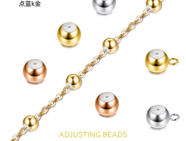 

18k gold stop beads for chains diy bracelets and necklaces 4-5mm hole 2-3mm