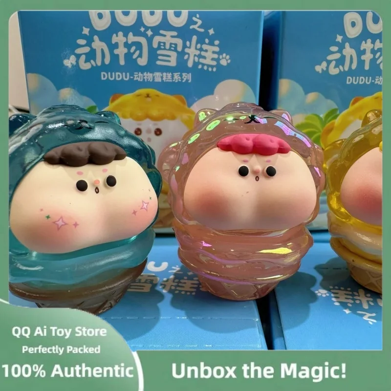 本物の Dudu 動物アイスクリームミニ置物シリーズブラインドボックスかわいいおもちゃグッズトレンディなおもちゃ素敵な人形サプライズギフト