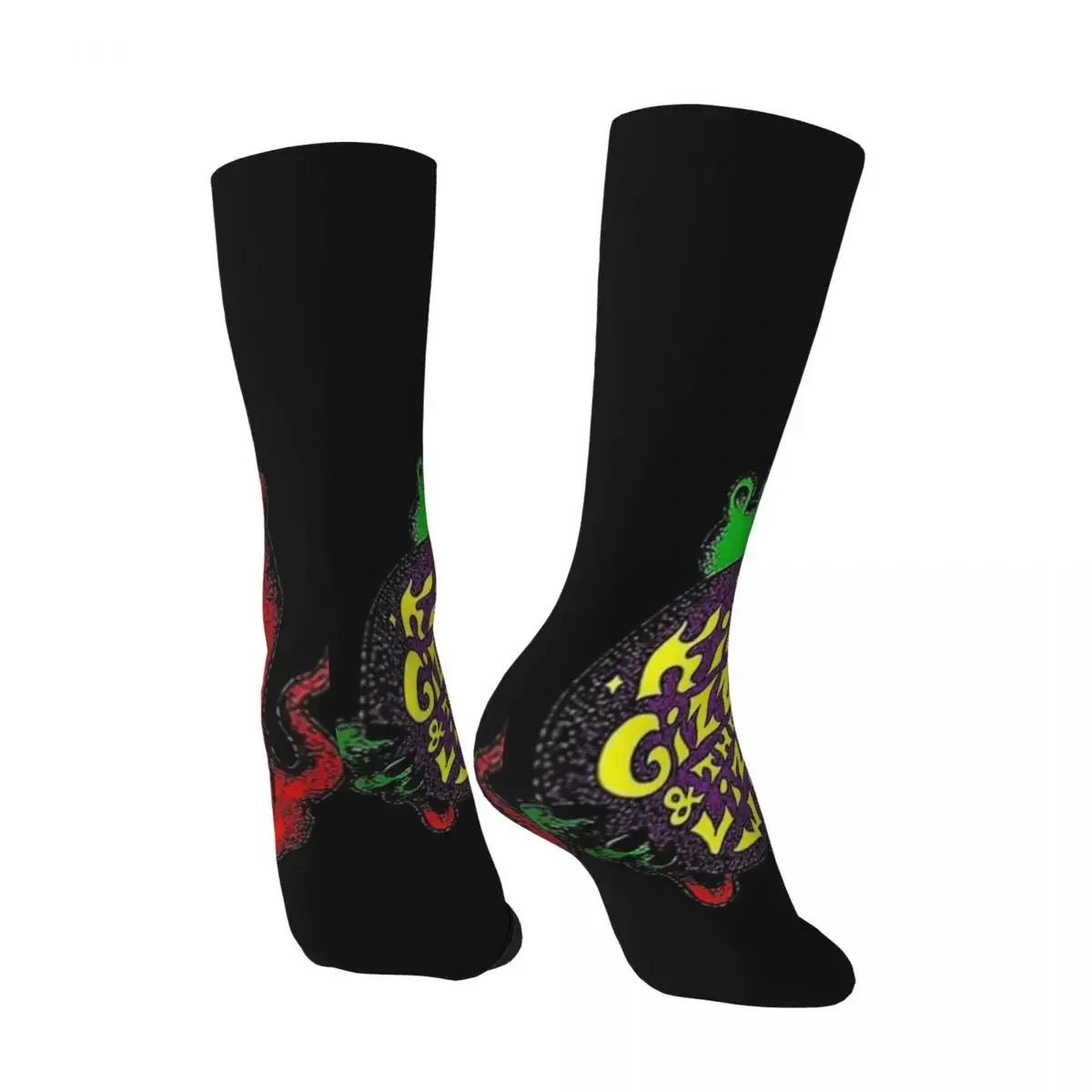 Funny Happy Men's Compression Socks Gizzard Retro Harajuku Gizzard King and Lizard Hip Hop Novelty Seamless Crew Crazy Sock