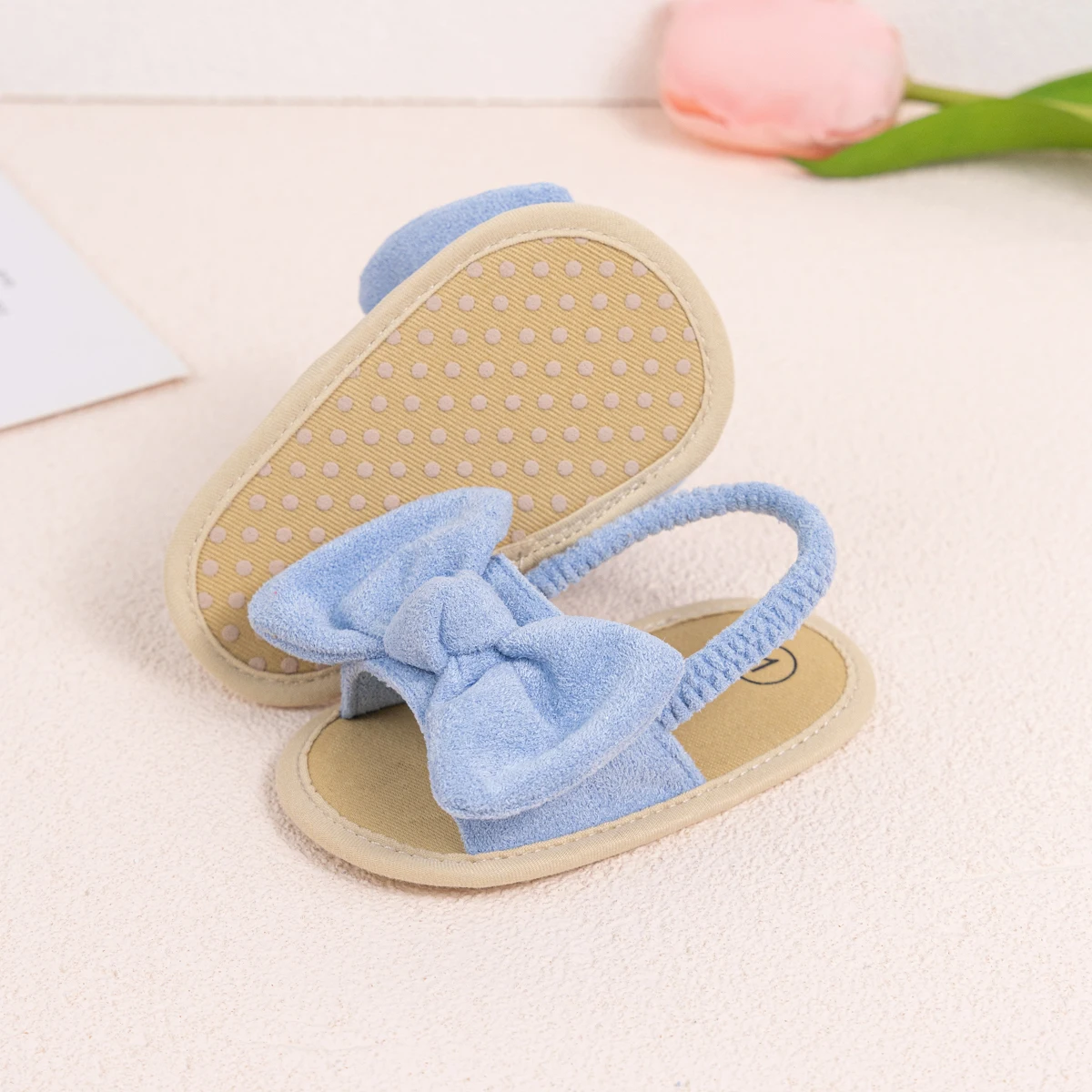 Summer Baby Girls Sandals Fashion Bow Soft Sole Casual Shoes Cotton Comfortable Toddler Shoes Beach Baby Sandals 0-18 Months