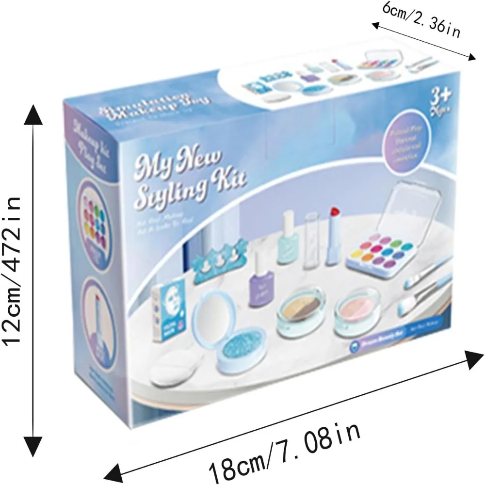 Schönheitssalon-Spielset für Kinder, Make-up-Set für Kinder im Alter von 3–5 Jahren, Beauty-Spielzubehör, waschbares Make-up-Set, Kosmetikset