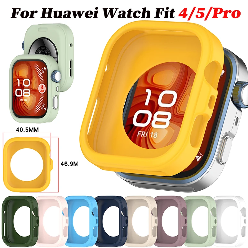 Silikonhülle für Huawei Watch Fit 4 5/ Fit4 5Pro, weiche Schutzhülle, Uhrenzubehör, Schutzrahmen, Stoßfänger