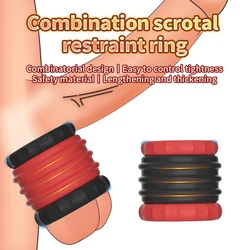 Male Penis Testis Lock Cock Ring Removable Erection Delay Time Ejaculation Penis Ring Enlargement Ball Stretcher Sex Toy Big Man