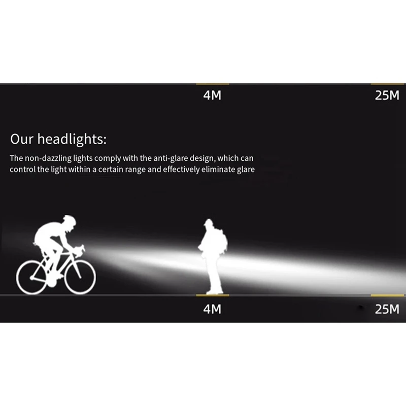 Super Bright LED Bike Light 5 Lamp Floodlight Five Modes Waterproof Bicycle Headlight