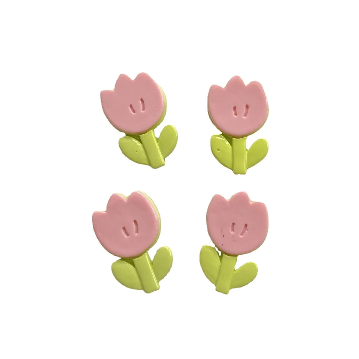 5pcs miniso series flower cartoon resin flatback cabochons diy crafts materials jewelry making charms