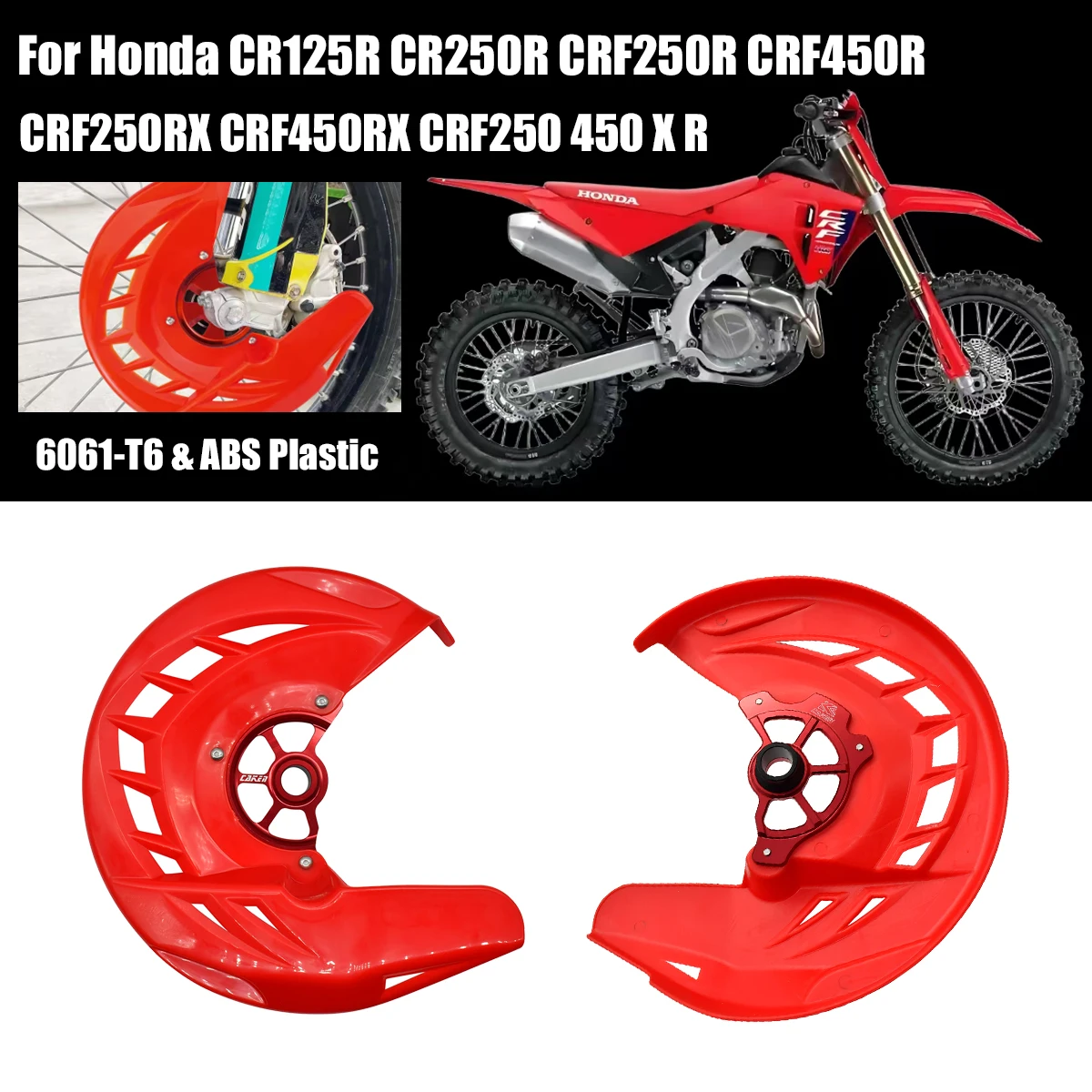 

For Honda Cover Guard CR125R CR250R CRF250R CRF450R CRF250RX CRF450RX CRF250 450 X R Motorcycle Front Brake Disc Rotor Protector