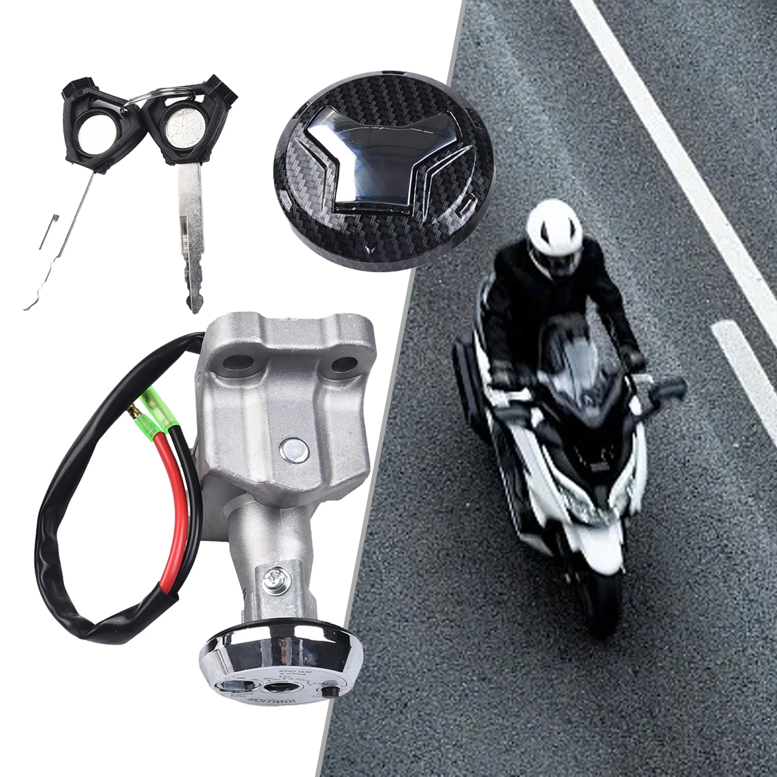 Brand New Main Switch Set Faucet Lock Whole Car 1pc Applicable To Auto Parts Fits For NMAX 155 Metal Parts Brand