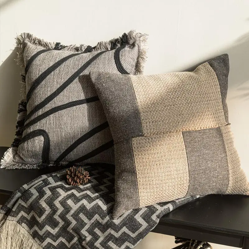 ปลอกหมอนอิงทอหนาพิเศษ ผ้าผสมธร - Textured Throw Natural บทวิจารณ์และราคา