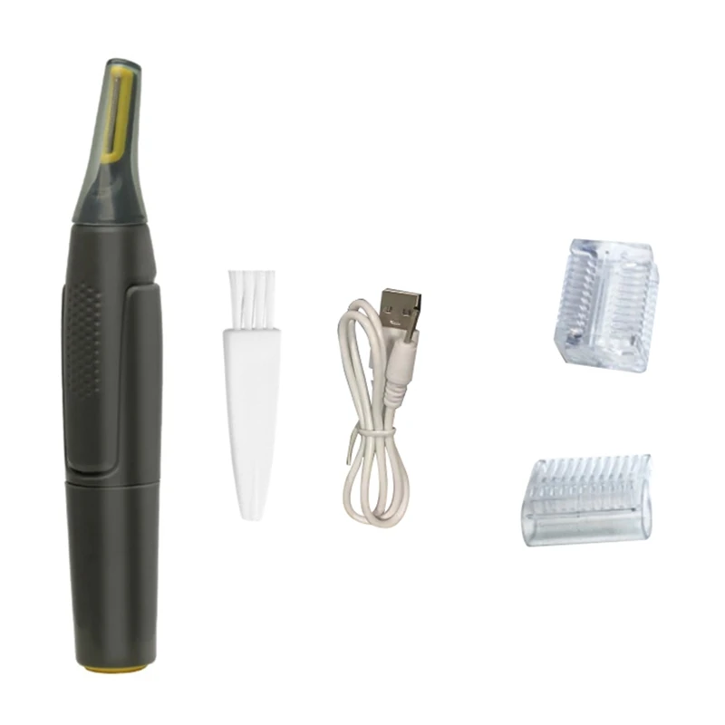 男性用電動鼻毛トリマー,USB充電式,ポータブル,耳と鼻用,プロのトリミングツール