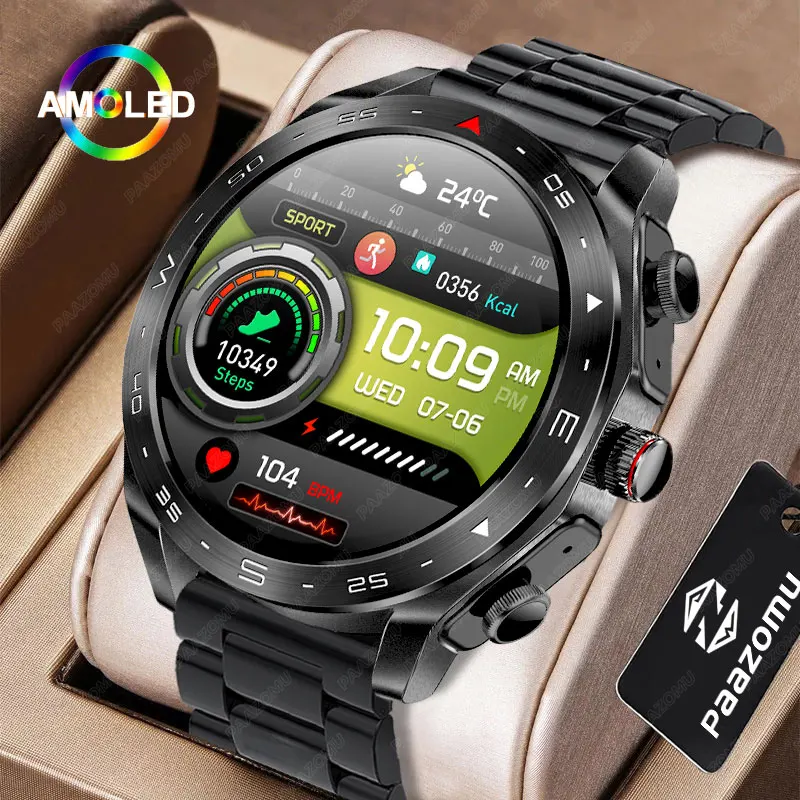 

2025 Новые Смарт-часы с TWS-наушниками 1,52 дюйма AMOLED IP67 Водонепроницаемые Bluetooth-звонки MP3 Музыкальные Смарт-часы для мужчин Android iOS