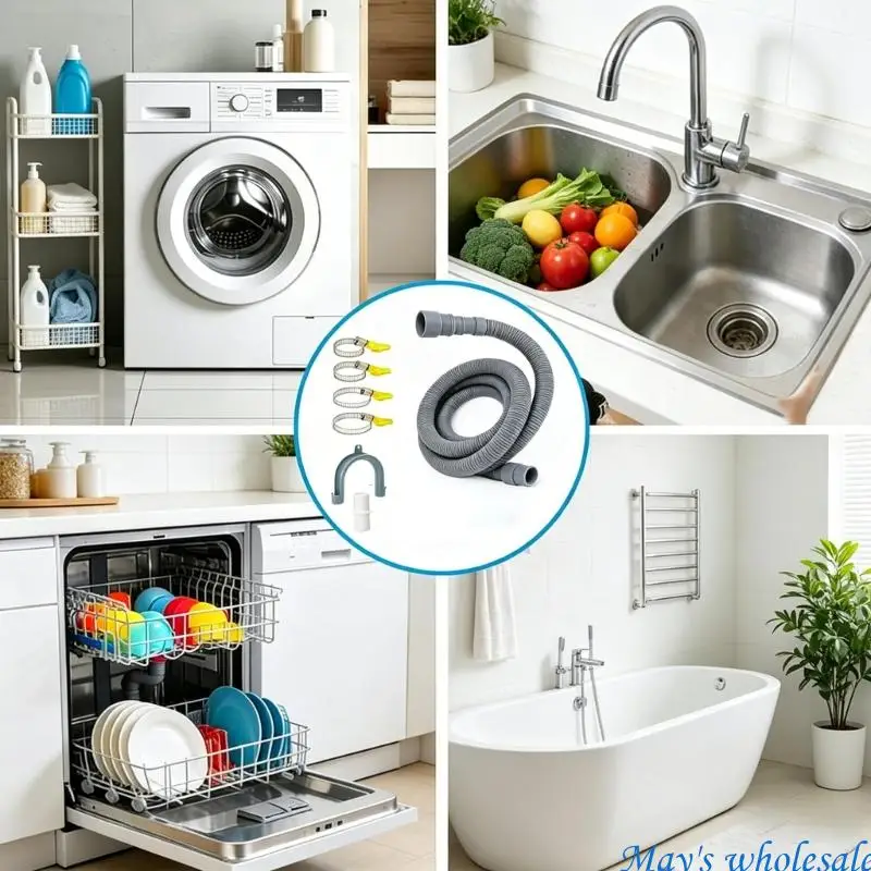 Universals Washing Machine Drain Hose Flexible Plastic Drain Pipe Extension 448A