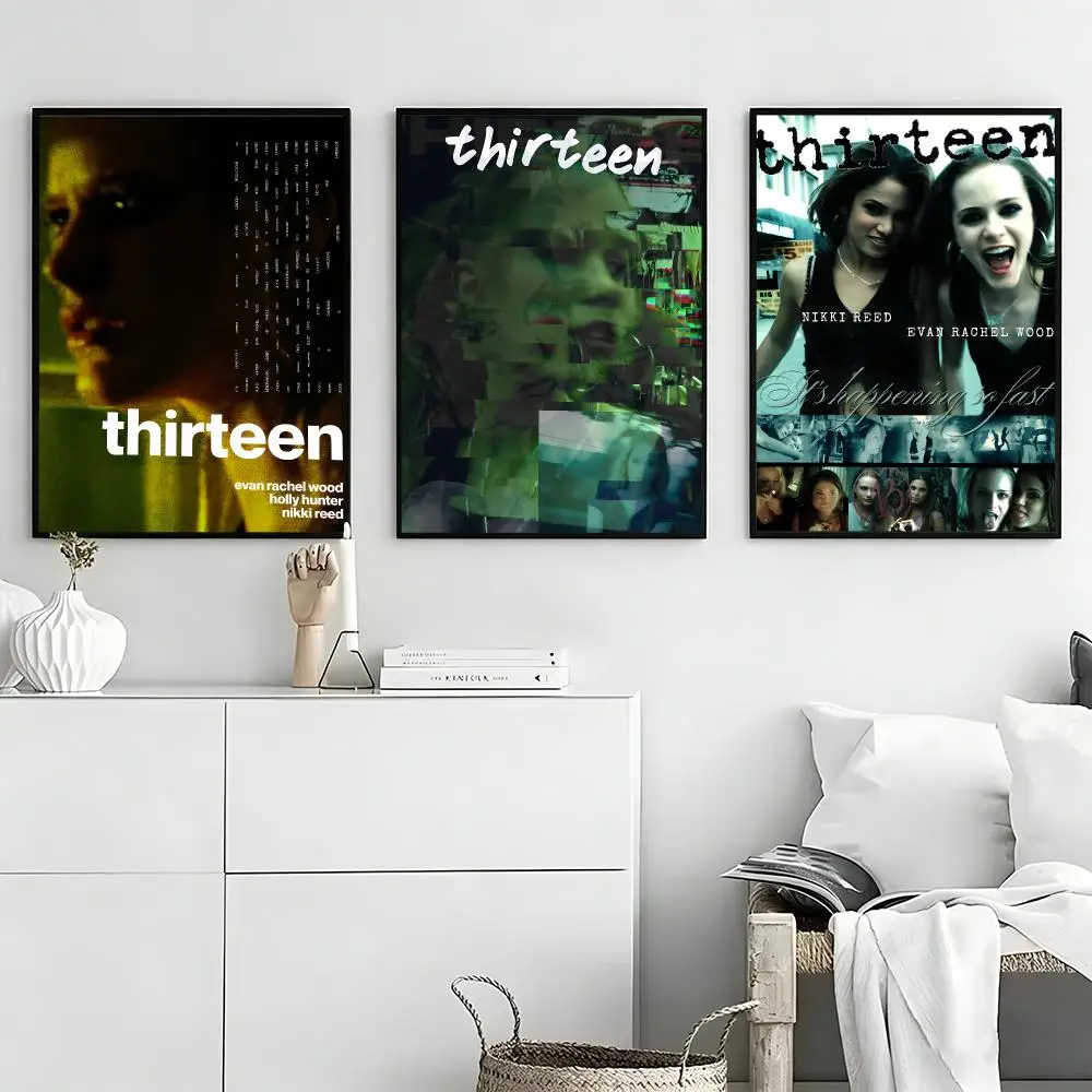 Movie Thirteen Poster Self-adhesive Art Waterproof Paper Sticker Coffee House Bar Room Wall Decor