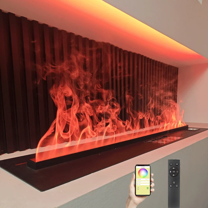 1800mm 3D electric fireplace APP intelligent control Color UV sterilization Safe decoration steam electronic Vapor fireplace