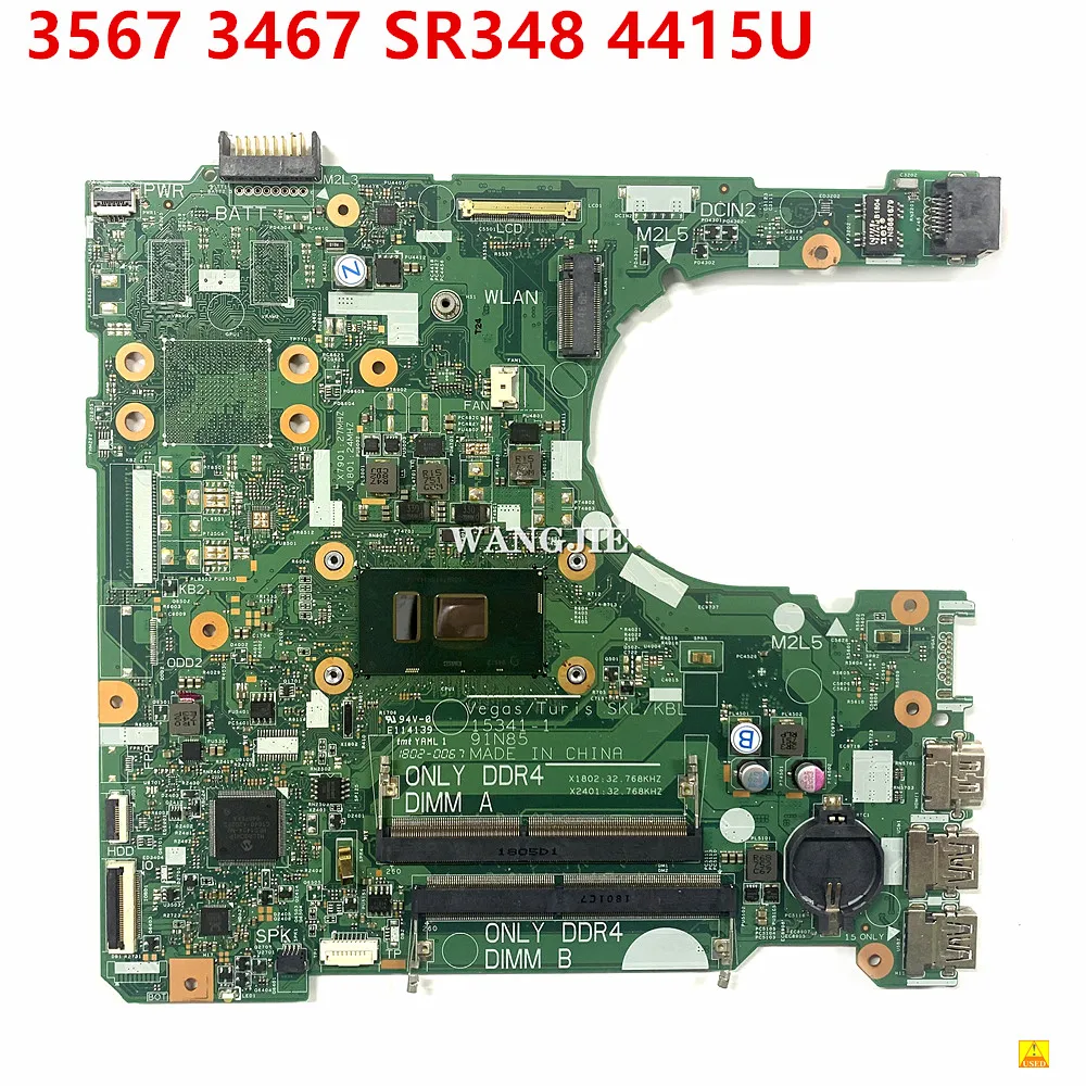 

Используется для материнской платы ноутбука DELL Inspiron 15 3567 15341 100%-1 91N85 CN-01PXGP 01PXGP SR348 4415U на плате рабочий