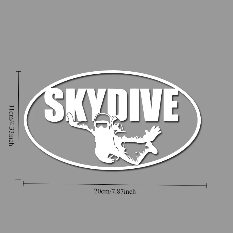 1pc Skydiving-Skydiver Sticker-Decal Style Skydiving Fun Parachuting Vinyl Decal Sticker Car Waterproof Car Decal Bumper Decal - view 3