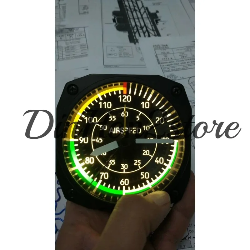 Simulation instrument airspeed meter alarm clock