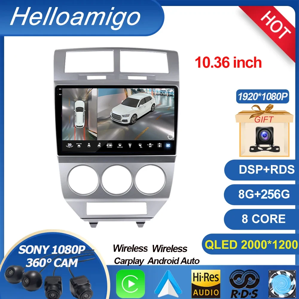 

Car radio multimedia video player for Dodge Calibre 2007-2010 Android 13 8 Core 5G Wifi 2 DIN Carplay dvd Autoradio