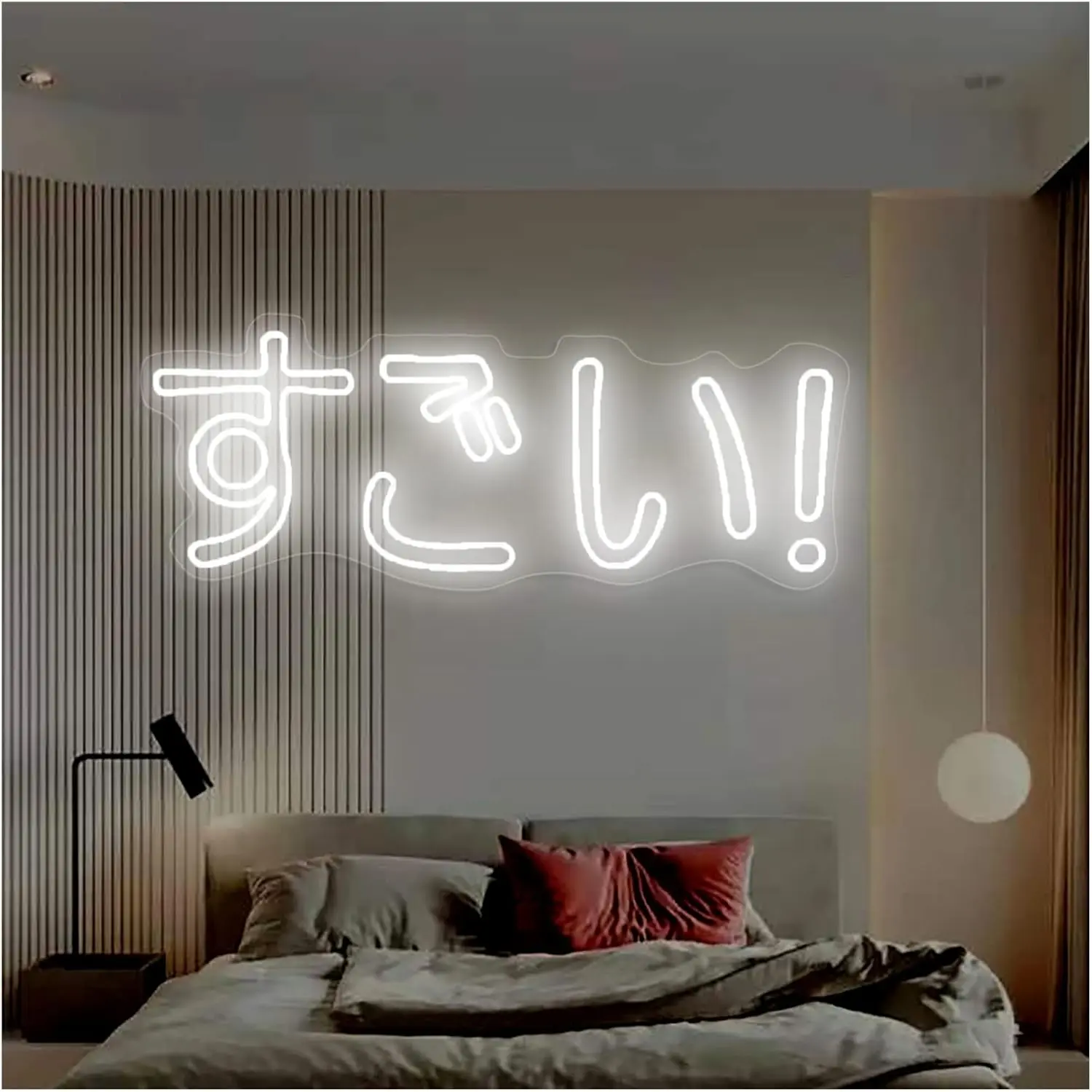 

Amazing LED Neon Sign Light Personalized Japanese Neon Sign LED Dimmable for Bedroom Entertainment Conference Room Wall Decor