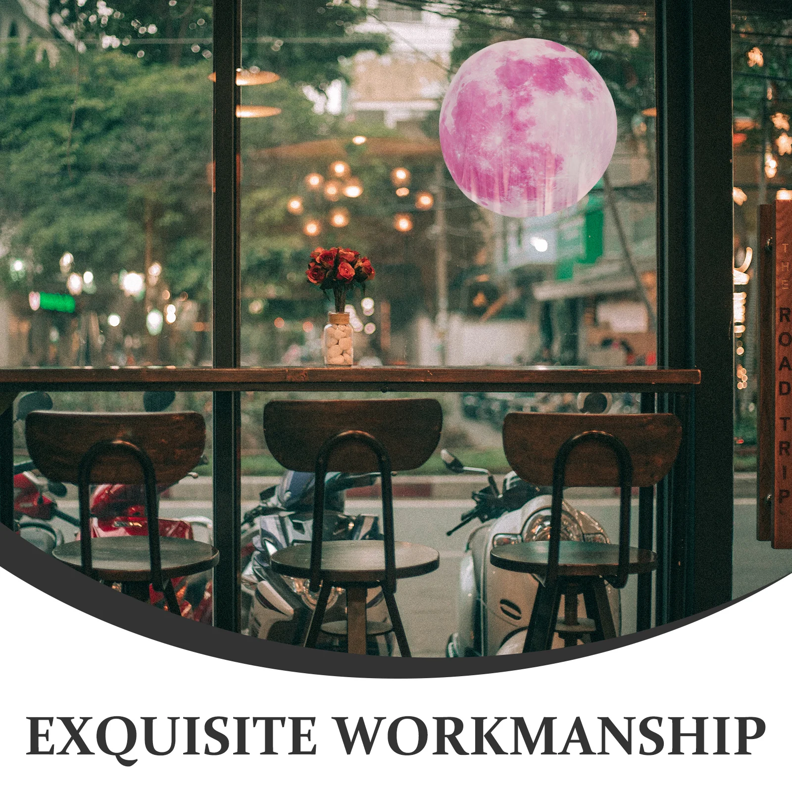 

40Cm Diameter Night Glow Moon Window Stickers Removable Pvc Wall Decals For Bedroom Home Decor Luminous Mural Stickers Glow Moon