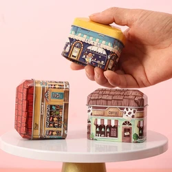 10pcs Mini Painting Tin Box Locker Storage Tinplate Boxes Random Color Candy Home Jewelry Storage Box Metal Container kids gifi