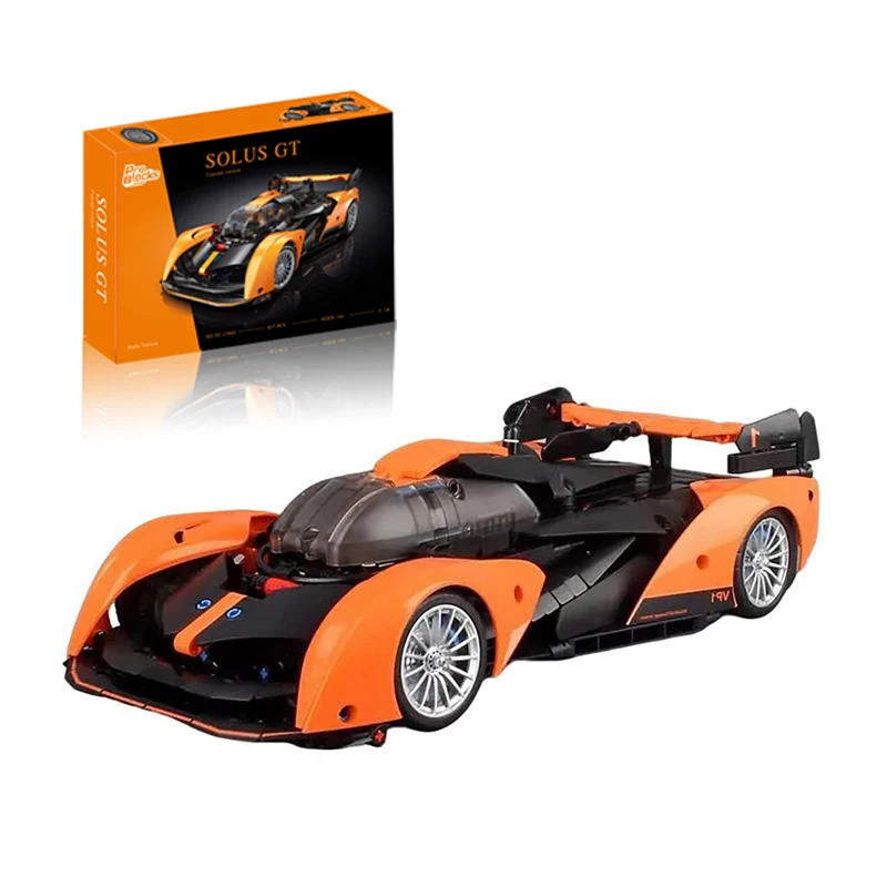 

Технический Solus GT Hyper Car 817 шт. Строительные блоки MOC Speed Racing Vehicle Ideas Модель автомобиля Кирпичи Игрушки для детей Взрослые Подарки