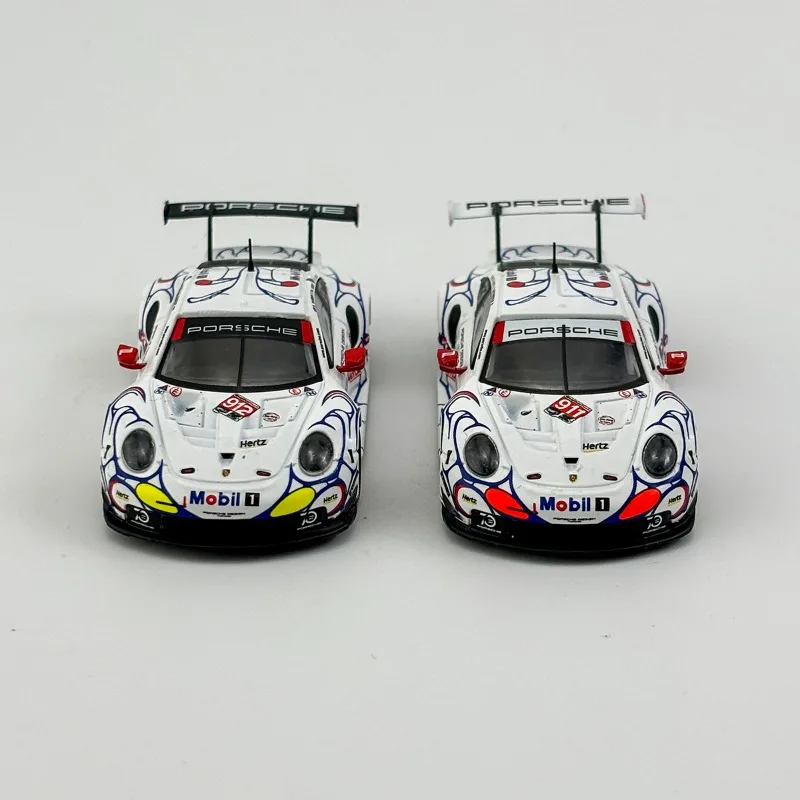 Sparky&Tiny 1/64 Porsche 911 RSR Porsche GT Team#911 & #912 Set -Petit Le Mans 2018 Alloy Toy Motor Vehicle Diecast Metal Model