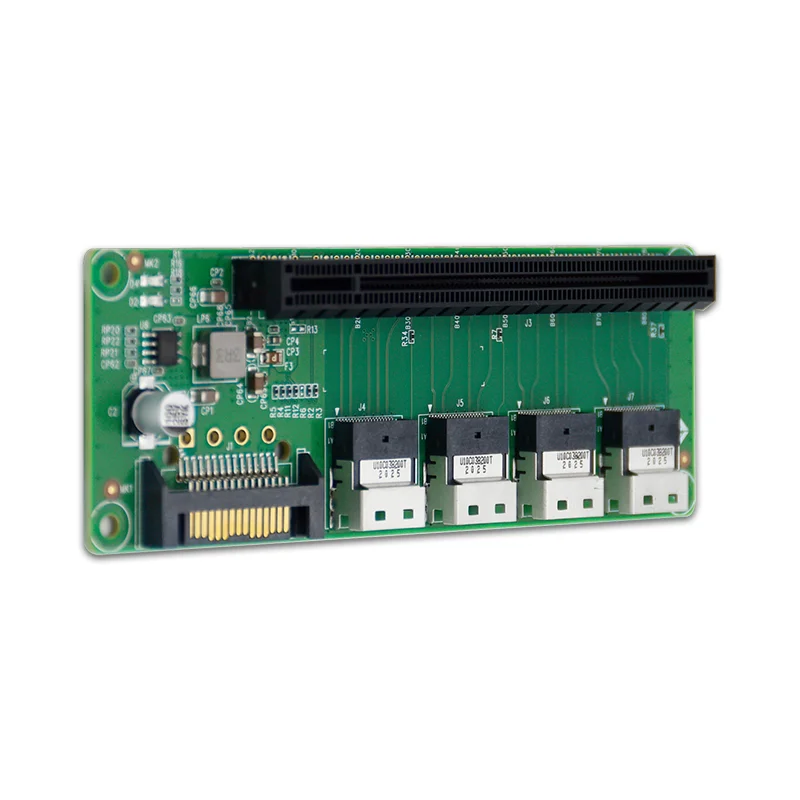 

5416PE 4 Port SFF-8654 to PCIe x16 Slot Adapter