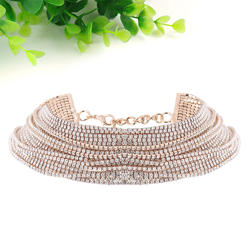 

Crystal Multi Necklaces Women Jewelry Durable Simple Pendants Chunky Necklaces Elegant Women Jewelry Multi Necklace Gifts